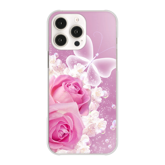 iPhone16 Pro Max 高画質仕上げ 背面印刷 ハードケースロマンチックなバラ