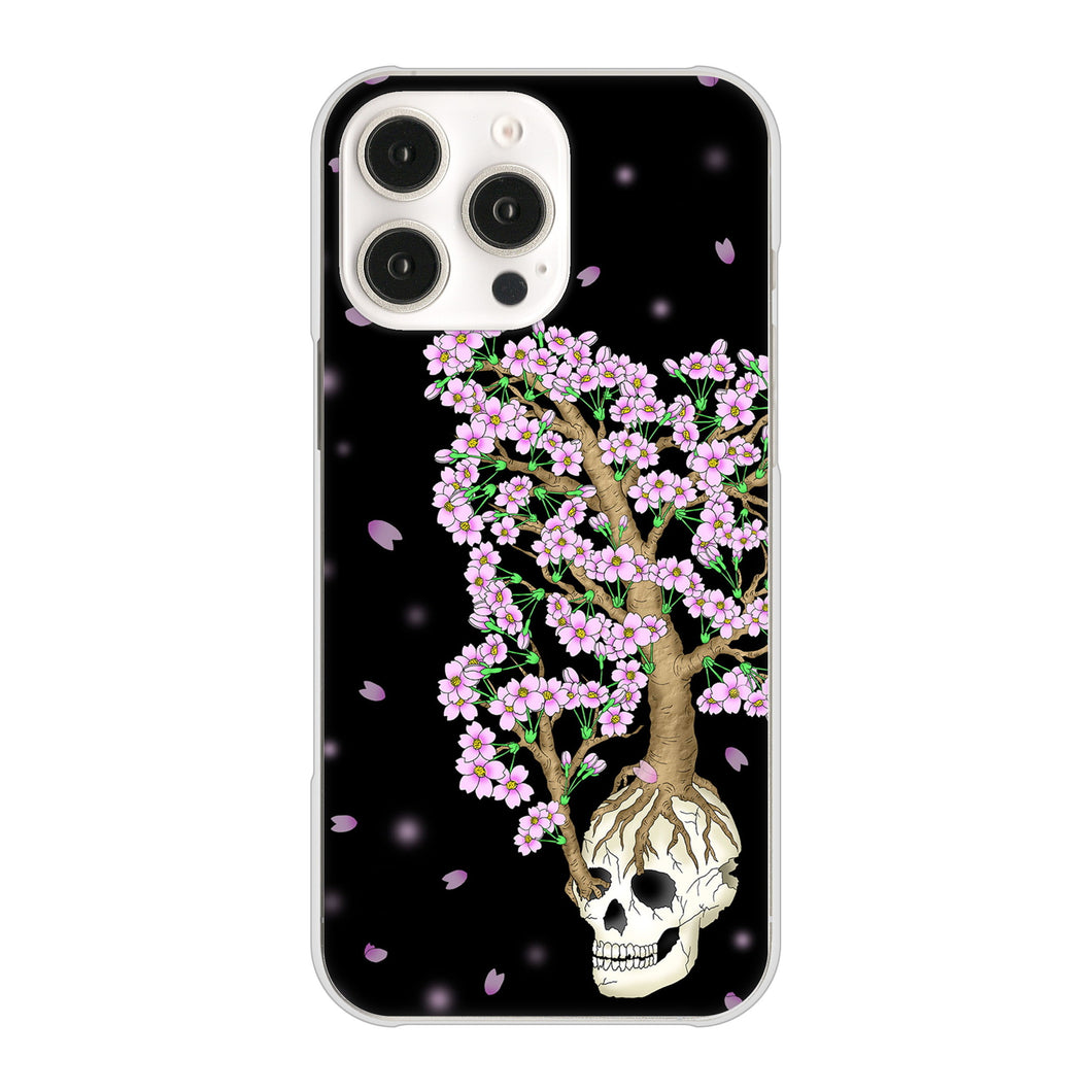 iPhone16 Pro Max 高画質仕上げ 背面印刷 ハードケースむかいあぐる 苺骸骨王冠蔦