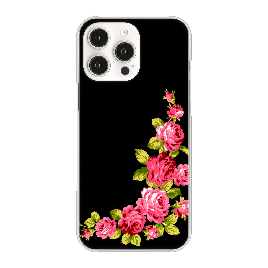 iPhone16 Pro Max 高画質仕上げ 背面印刷 ハードケースロマンチックなバラ