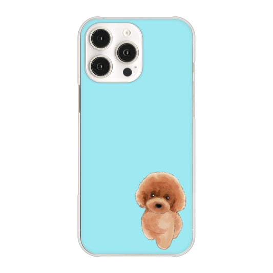 iPhone16 Pro Max 高画質仕上げ 背面印刷 ハードケーストイプードルレッド