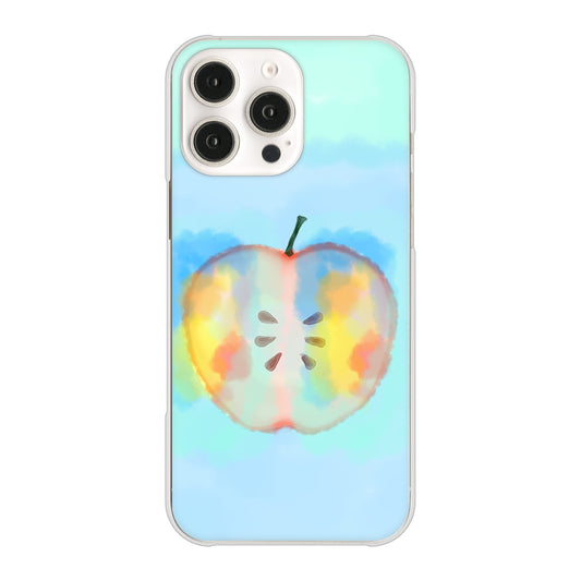 iPhone16 Pro Max 高画質仕上げ 背面印刷 ハードケース 【YJ181 りんご 水彩181】