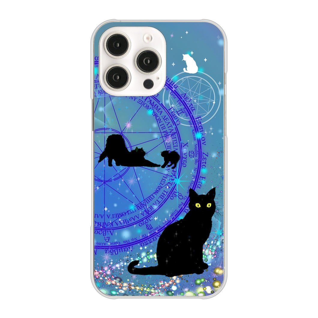 iPhone16 Pro Max 高画質仕上げ 背面印刷 ハードケース魔法陣猫