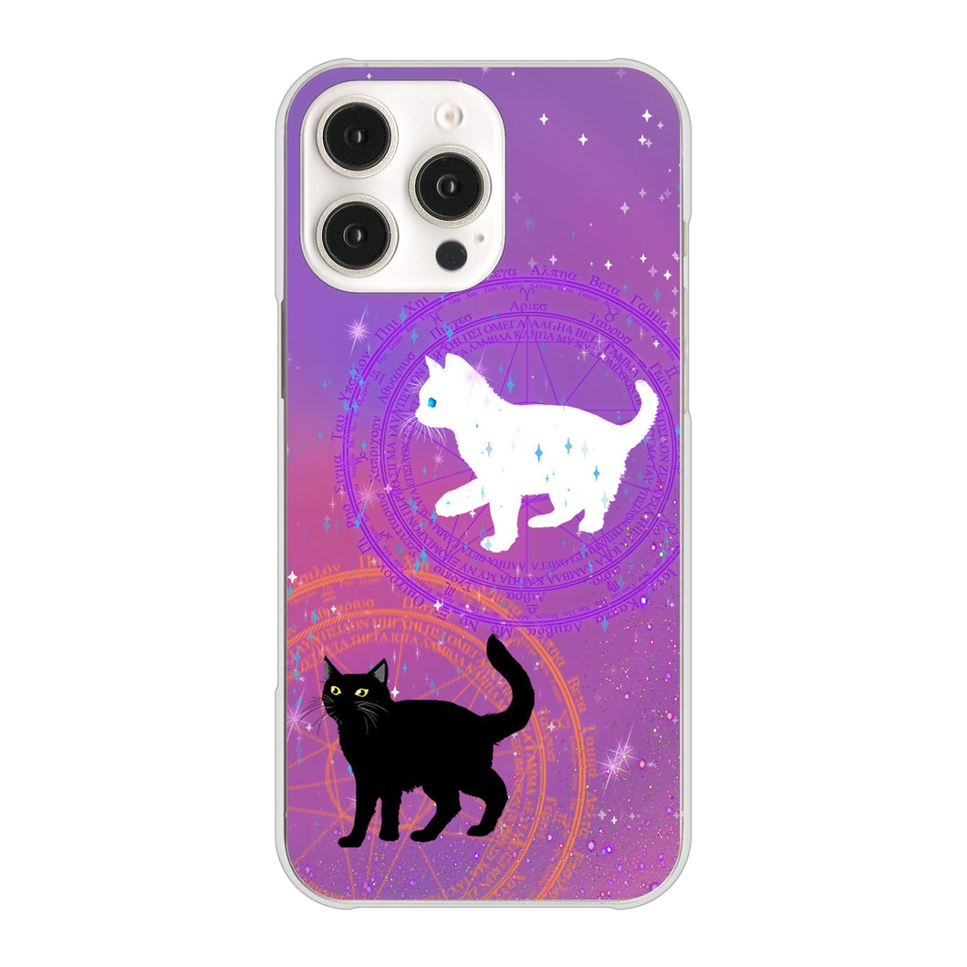 iPhone16 Pro Max 高画質仕上げ 背面印刷 ハードケース魔法陣猫