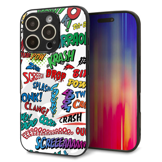 iPhone16 Pro 強化ガラス&TPUスマホケース ガラプリ【271 アメリカン キャッチコピー】