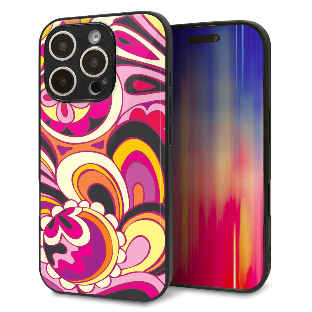 iPhone16 Pro 強化ガラス&TPUスマホケース ガラプリ【586 ブローアップカラー】