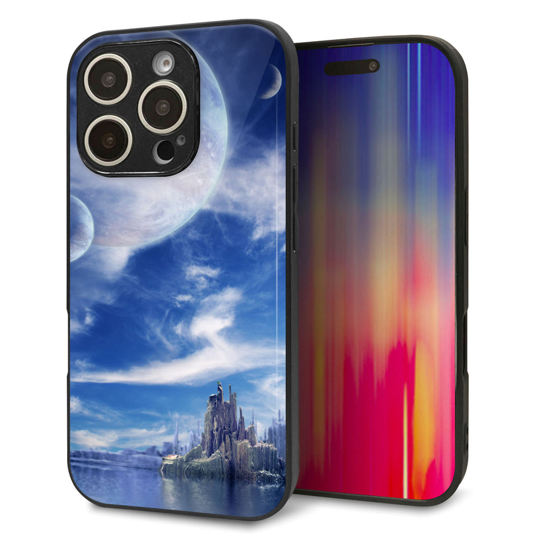 iPhone16 Pro 強化ガラス&TPUスマホケース ガラプリ【1270 広がる宇宙】