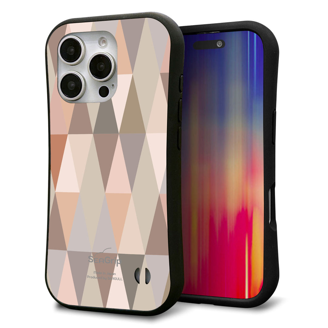 iPhone16 Pro スマホケース 「SEA Grip」 グリップケース Sライン 【MG800 くすみピンク】 UV印刷