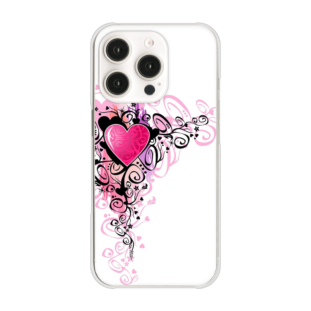 iPhone16 Pro 高画質仕上げ 背面印刷 ハードケースきらめきハート