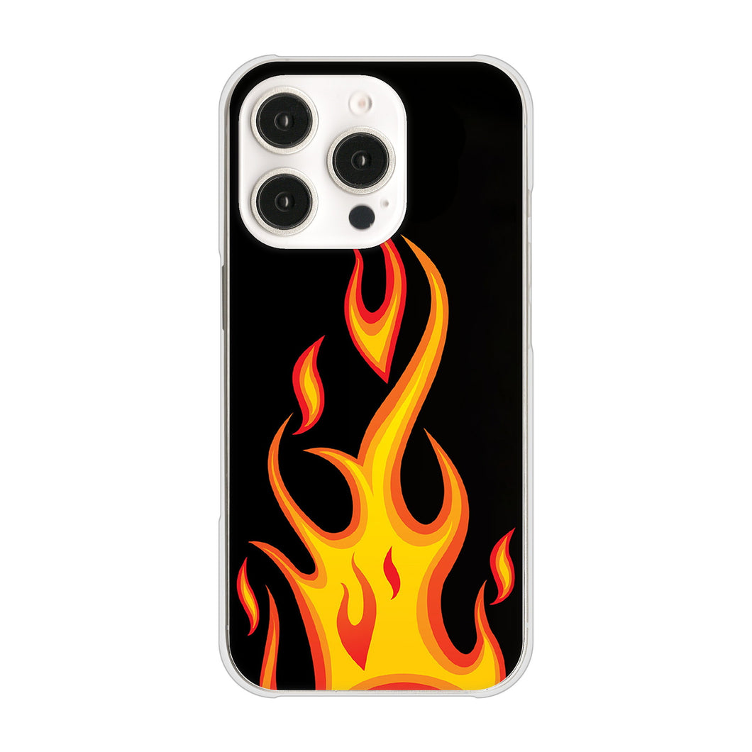 iPhone16 Pro 高画質仕上げ 背面印刷 ハードケース 【010 ファイヤー】