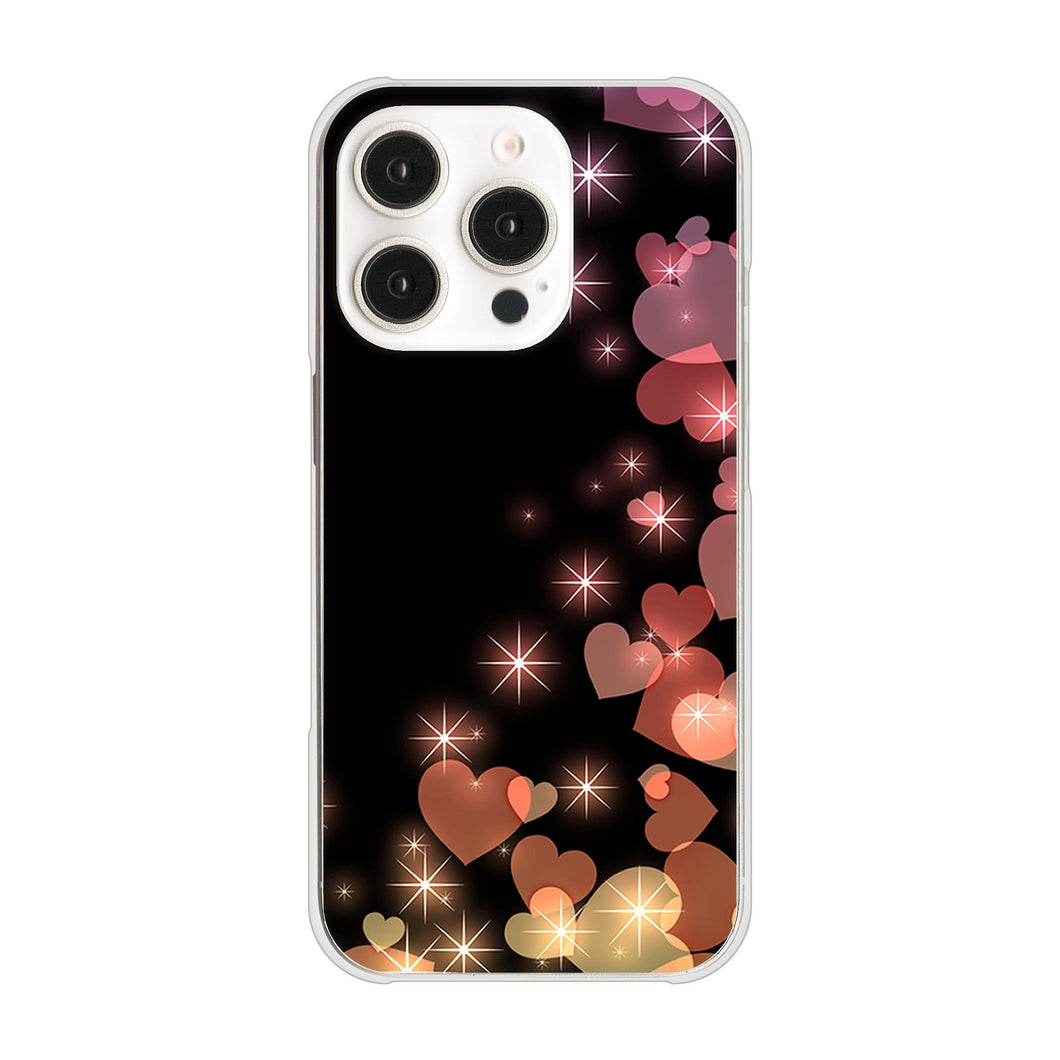iPhone16 Pro 高画質仕上げ 背面印刷 ハードケースきらめきハート
