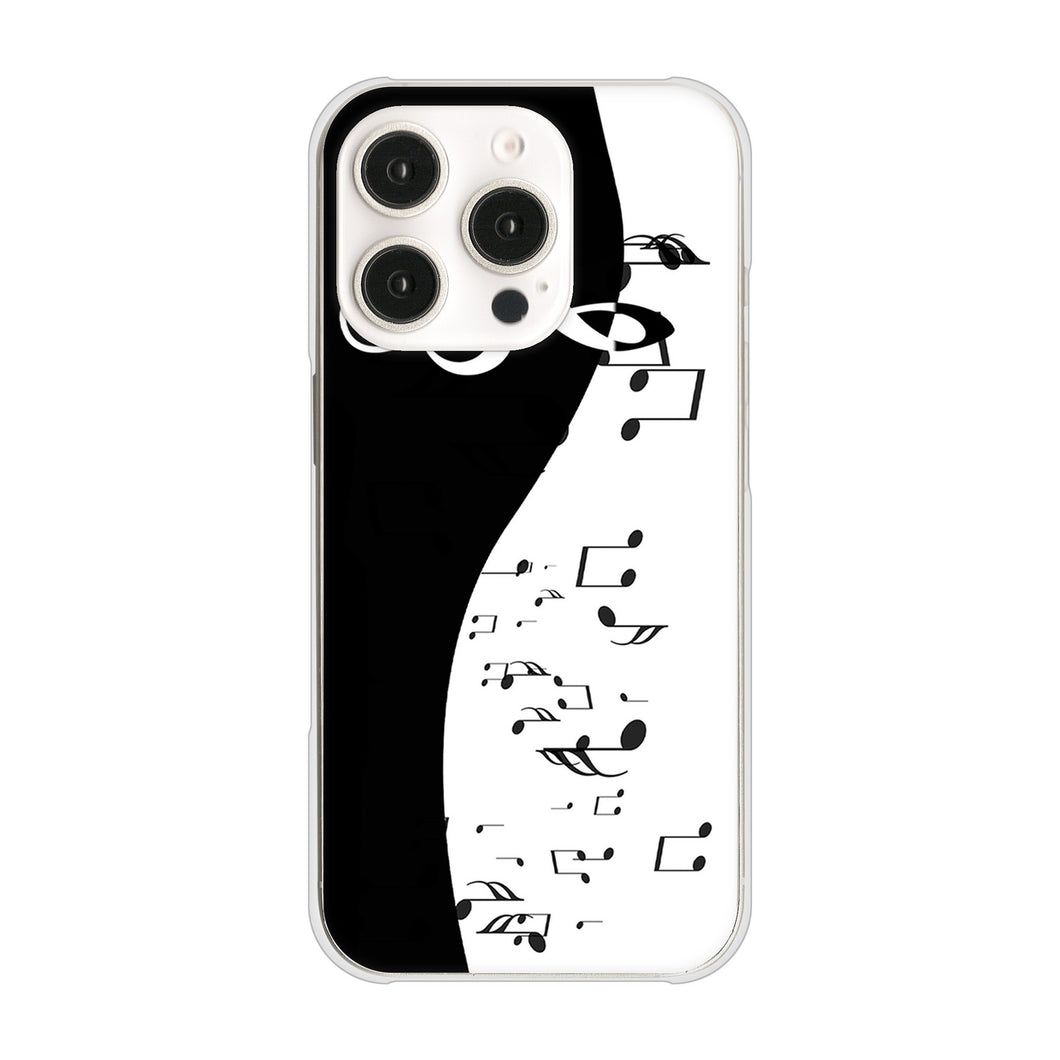 iPhone16 Pro 高画質仕上げ 背面印刷 ハードケース音符