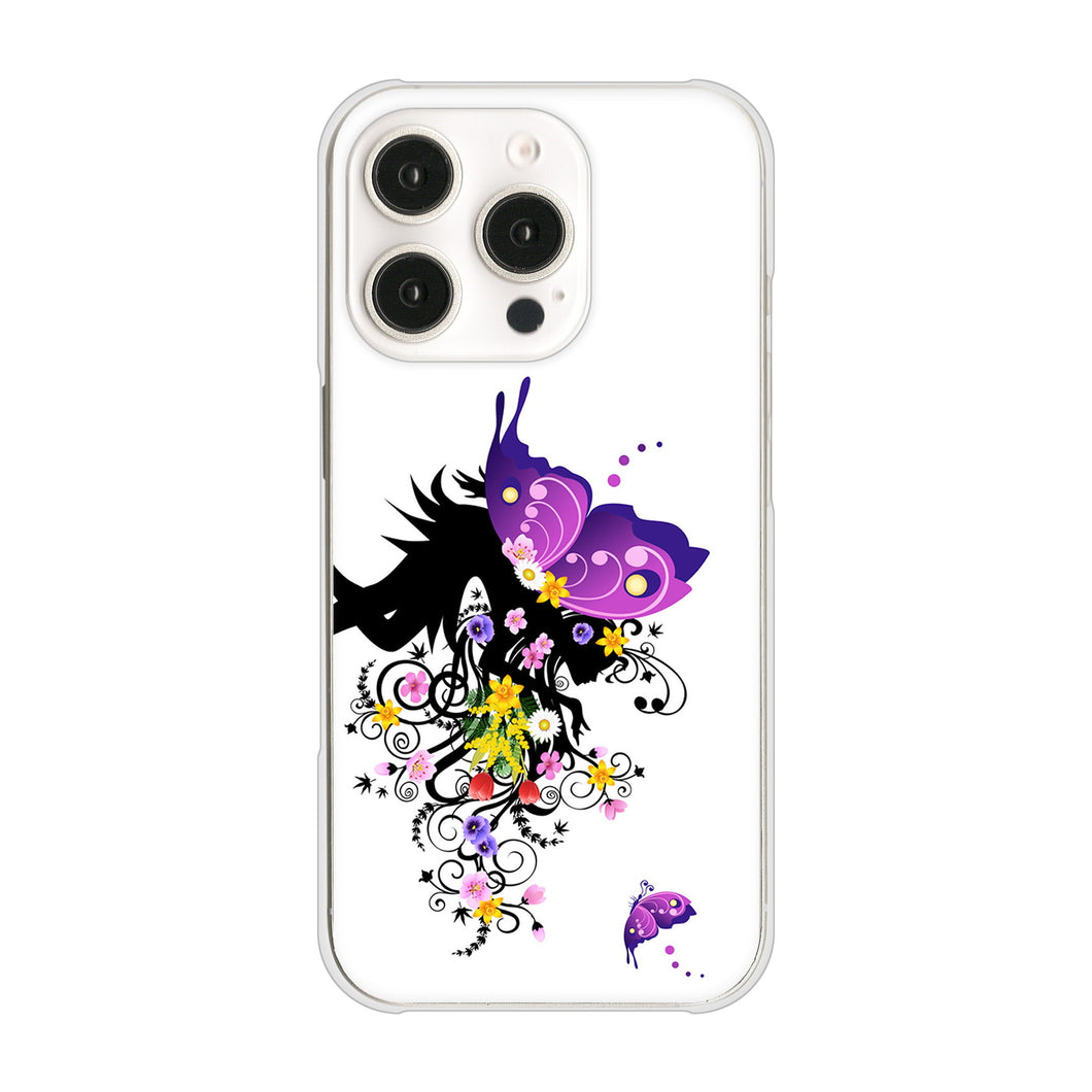 iPhone16 Pro 高画質仕上げ 背面印刷 ハードケースバタフライ