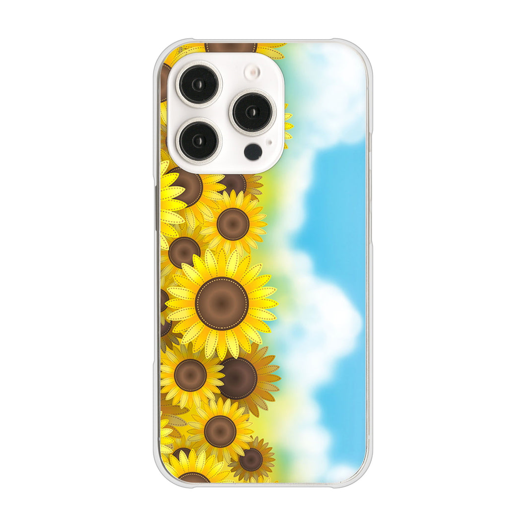iPhone16 Pro 高画質仕上げ 背面印刷 ハードケース 【148 ひまわり畑】