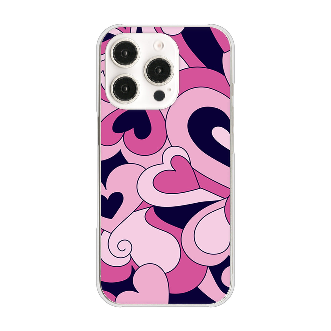 iPhone16 Pro 高画質仕上げ 背面印刷 ハードケースプリティハート