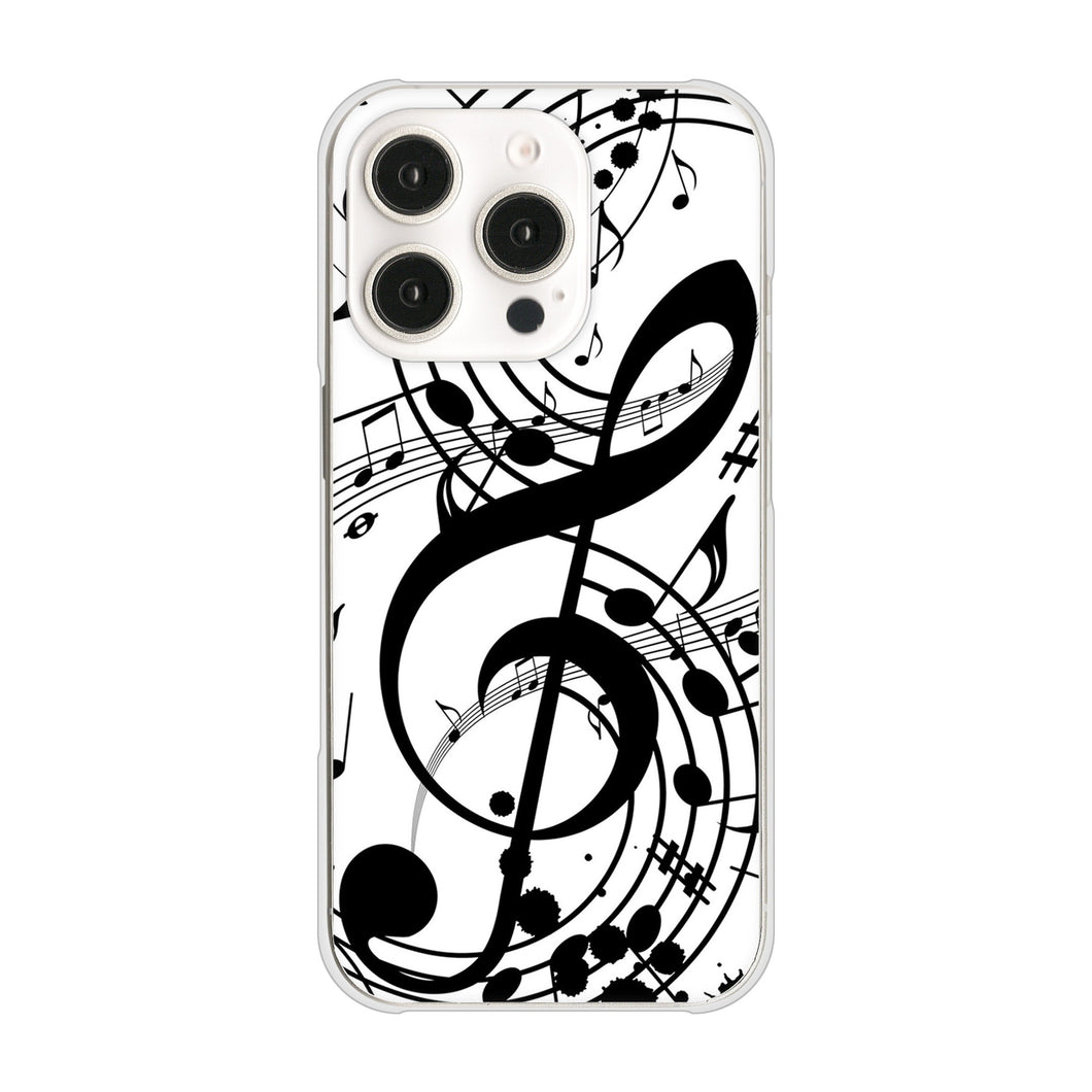 iPhone16 Pro 高画質仕上げ 背面印刷 ハードケース音符