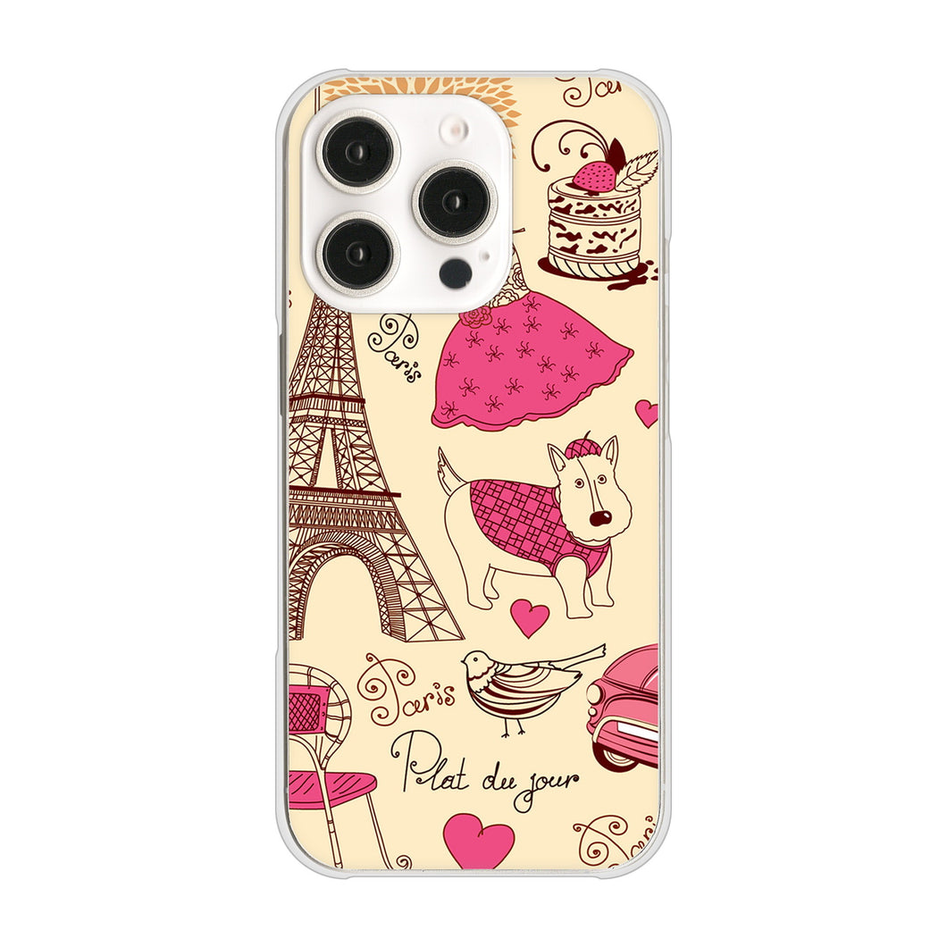 iPhone16 Pro 高画質仕上げ 背面印刷 ハードケースLOVE フランス