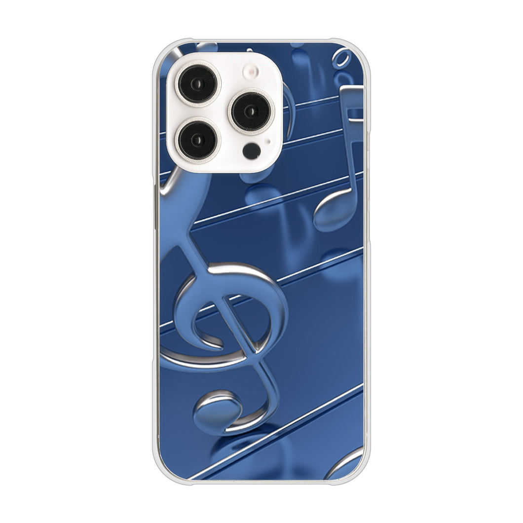 iPhone16 Pro 高画質仕上げ 背面印刷 ハードケース音符