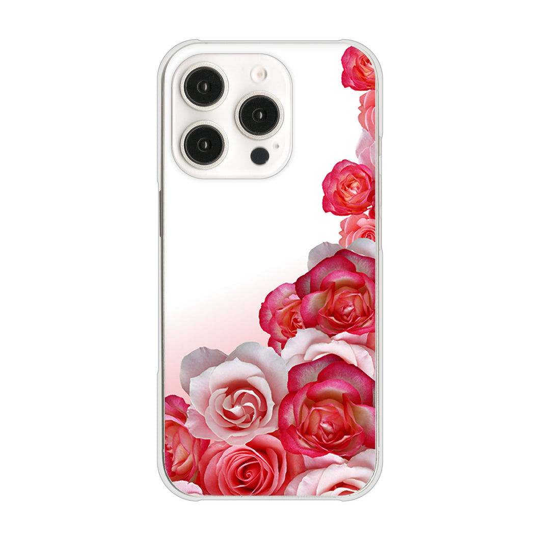 iPhone16 Pro 高画質仕上げ 背面印刷 ハードケースロマンチックなバラ