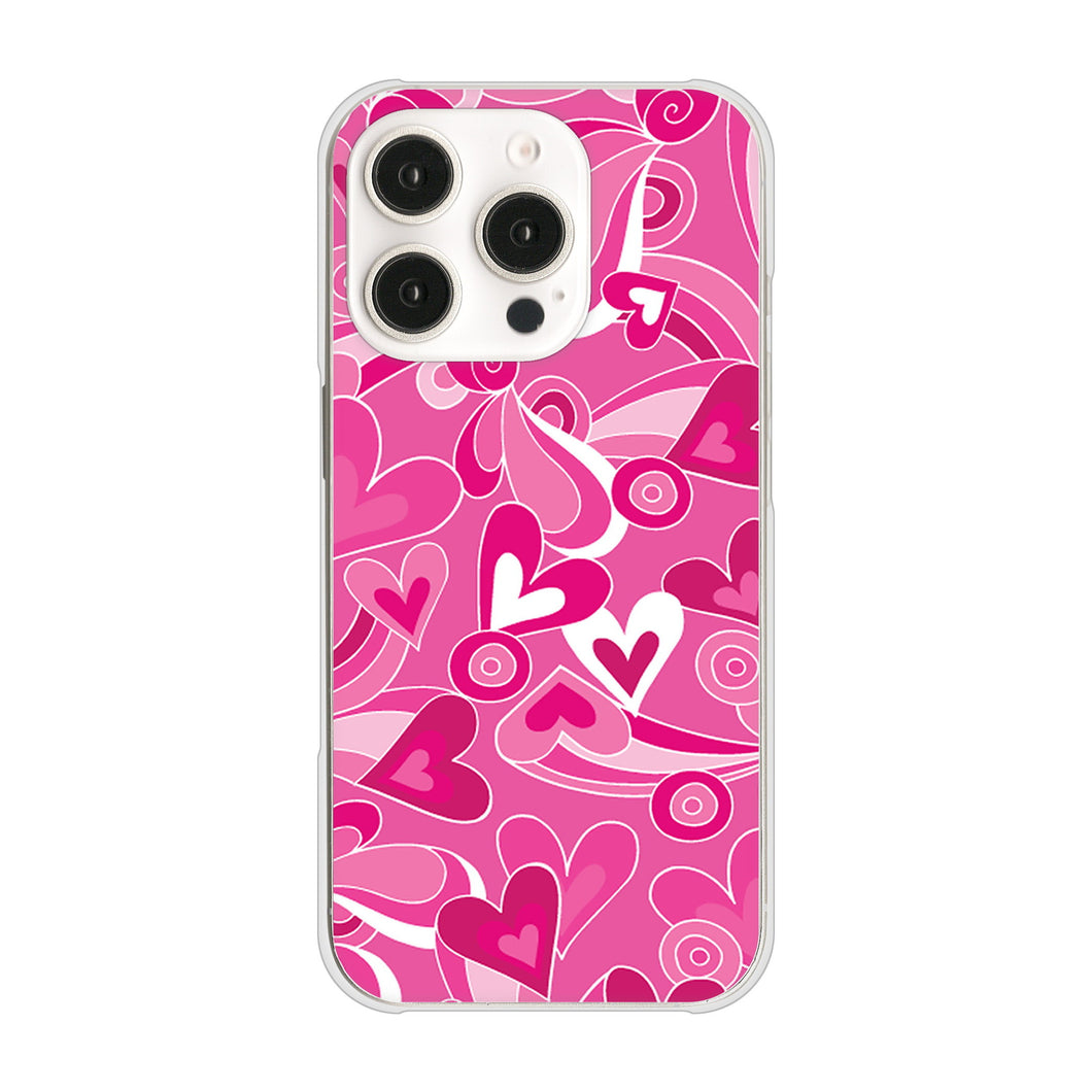 iPhone16 Pro 高画質仕上げ 背面印刷 ハードケースプリティハート