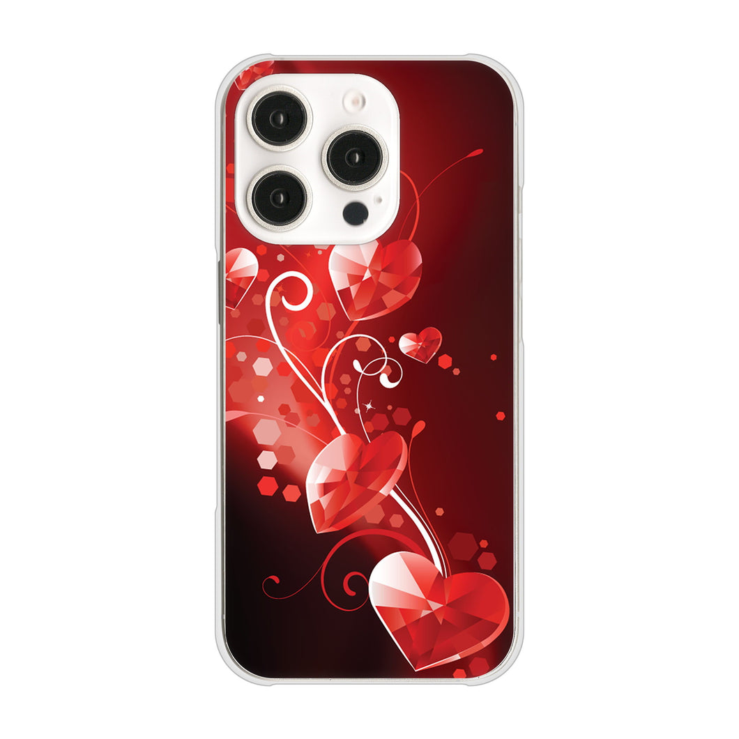 iPhone16 Pro 高画質仕上げ 背面印刷 ハードケースきらめきハート