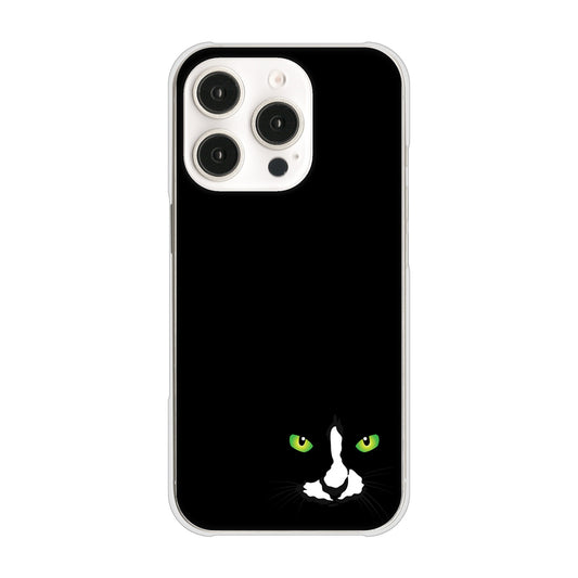 iPhone16 Pro 高画質仕上げ 背面印刷 ハードケース 【398 黒ネコ】