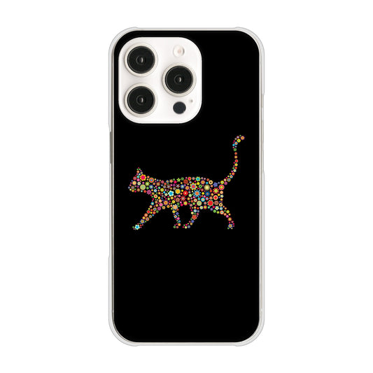 iPhone16 Pro 高画質仕上げ 背面印刷 ハードケース 【406 カラフルキャット】