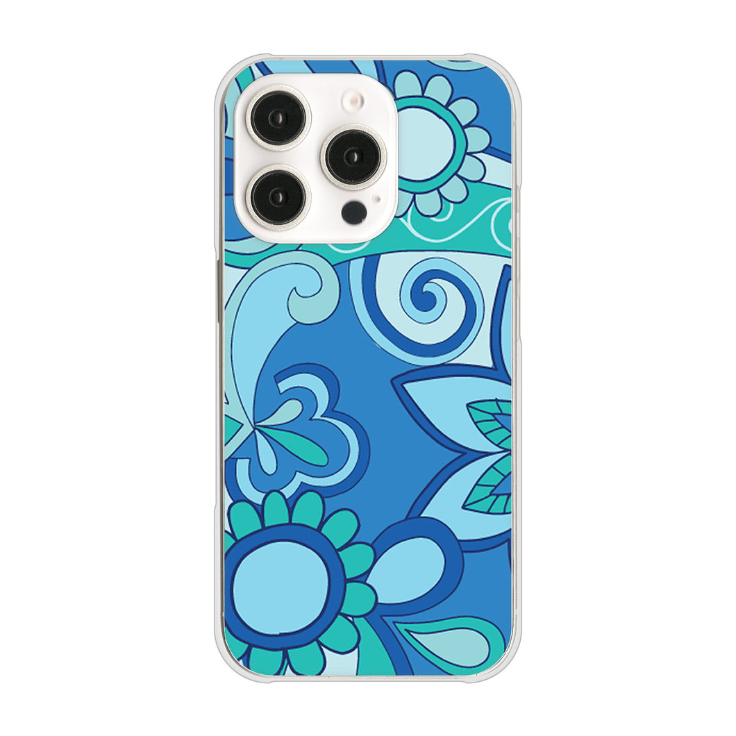 iPhone16 Pro 高画質仕上げ 背面印刷 ハードケース 【409 ブルーミックス】