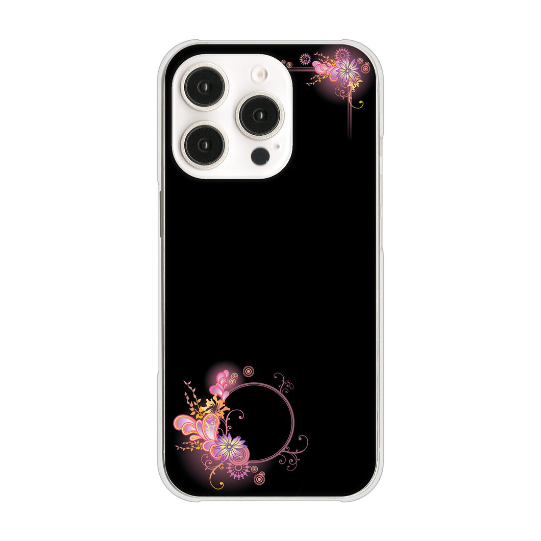 iPhone16 Pro 高画質仕上げ 背面印刷 ハードケース 【437 華のフレーム】