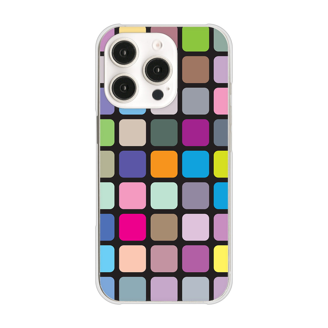iPhone16 Pro 高画質仕上げ 背面印刷 ハードケース 【509 カラースクエア】