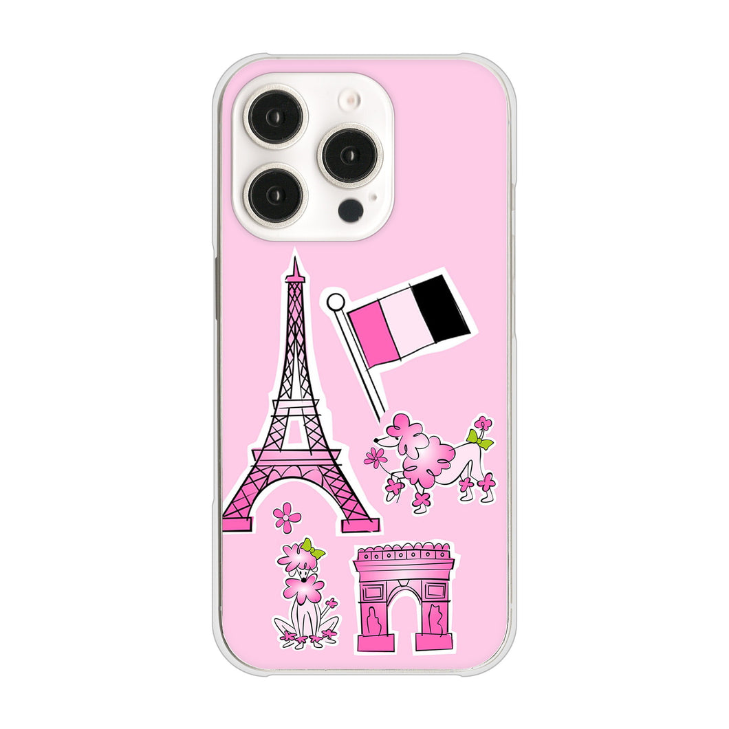 iPhone16 Pro 高画質仕上げ 背面印刷 ハードケースLOVE フランス