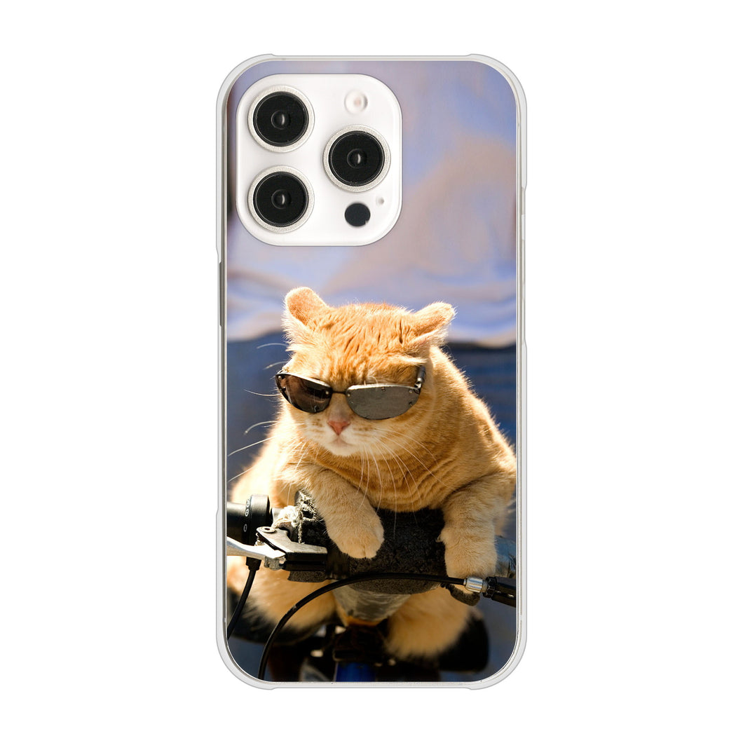 iPhone16 Pro 高画質仕上げ 背面印刷 ハードケース 【595 にゃんとサイクル】