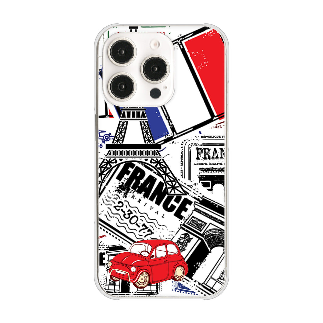 iPhone16 Pro 高画質仕上げ 背面印刷 ハードケースLOVE フランス