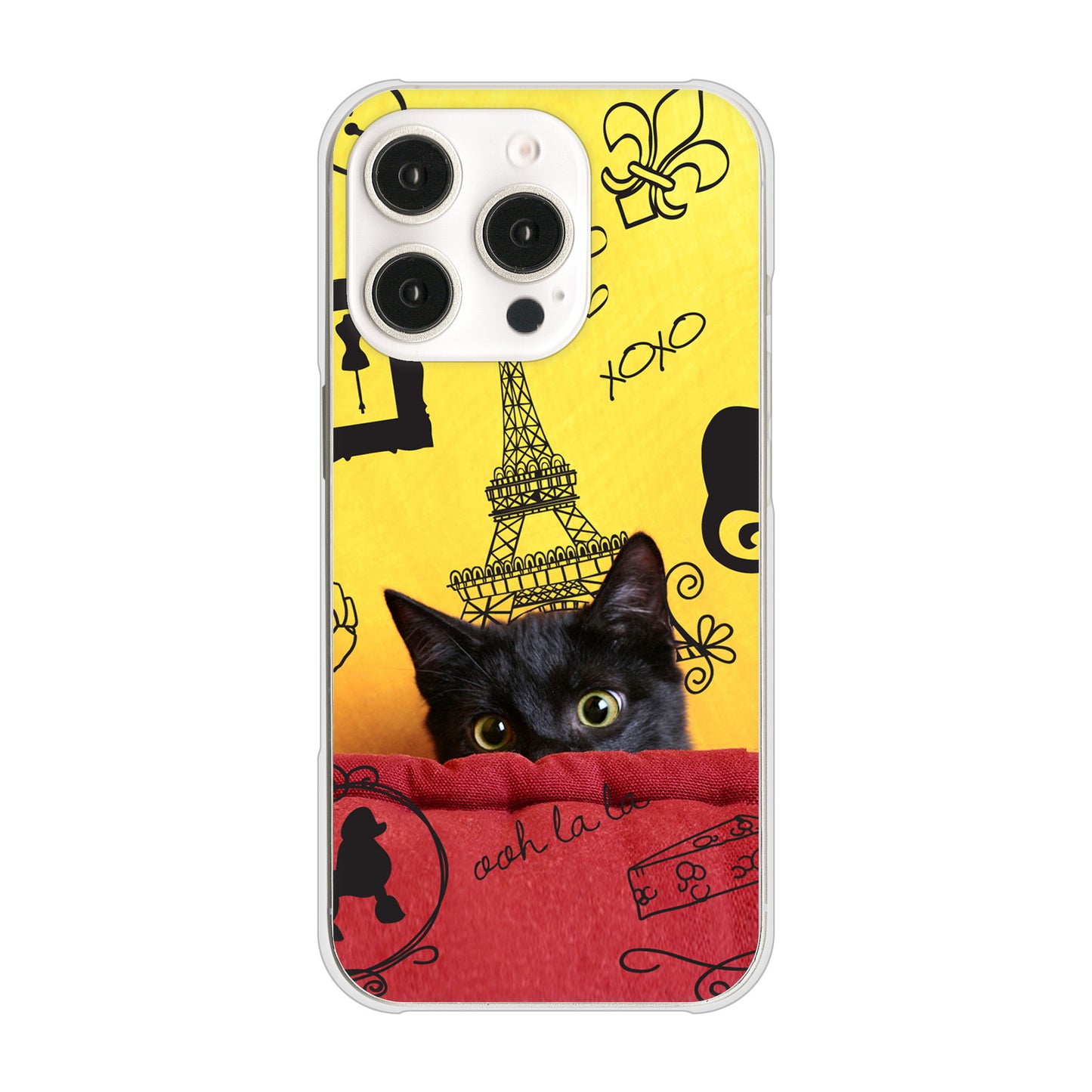 iPhone16 Pro 高画質仕上げ 背面印刷 ハードケースLOVE フランス