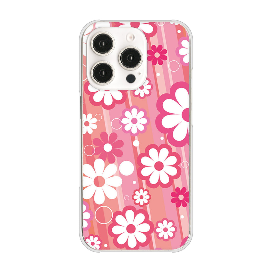 iPhone16 Pro 高画質仕上げ 背面印刷 ハードケース 【751 マーガレット(ピンク系)】