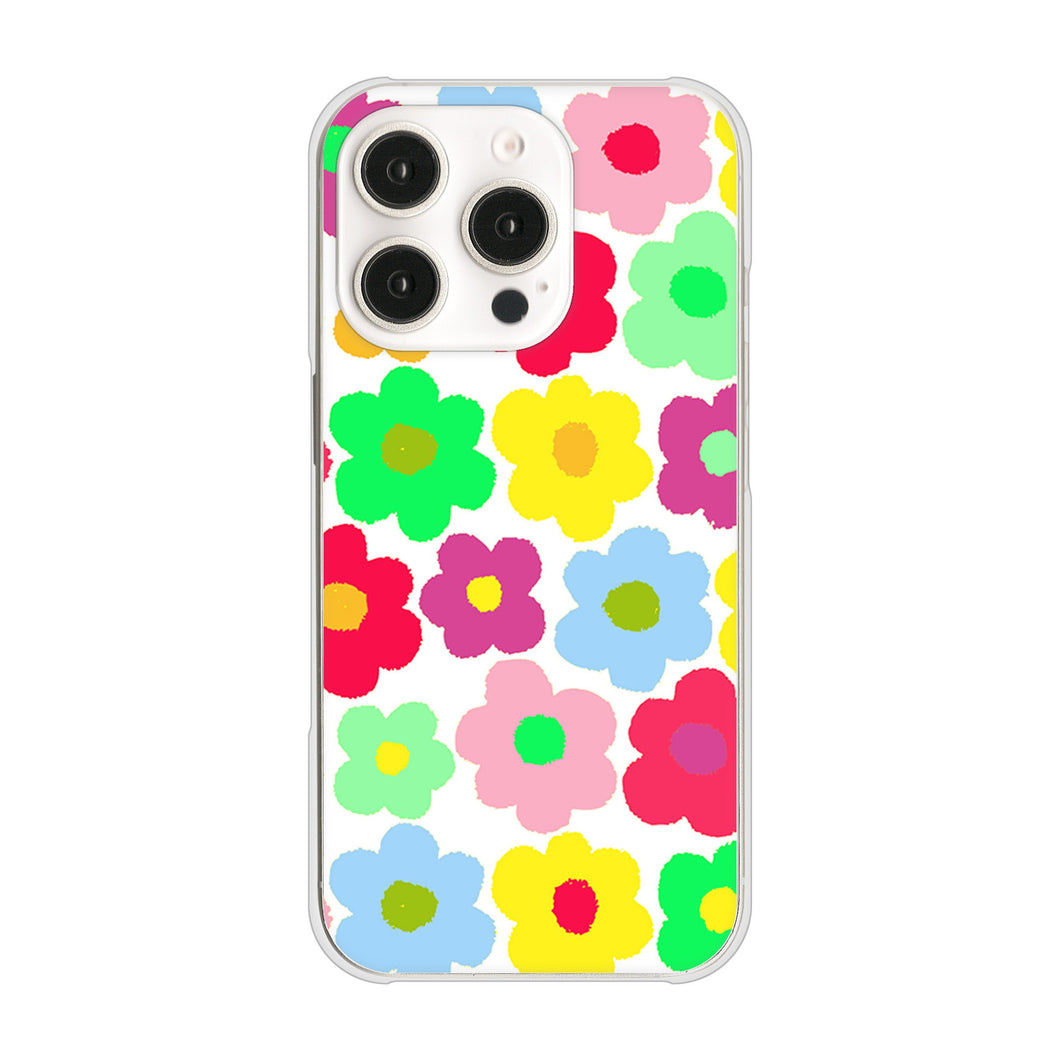 iPhone16 Pro 高画質仕上げ 背面印刷 ハードケースルーズフラワー