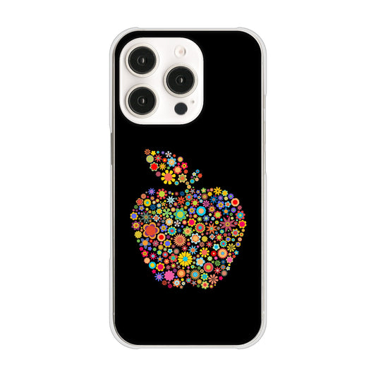 iPhone16 Pro 高画質仕上げ 背面印刷 ハードケース 【1195 カラフルアップル】