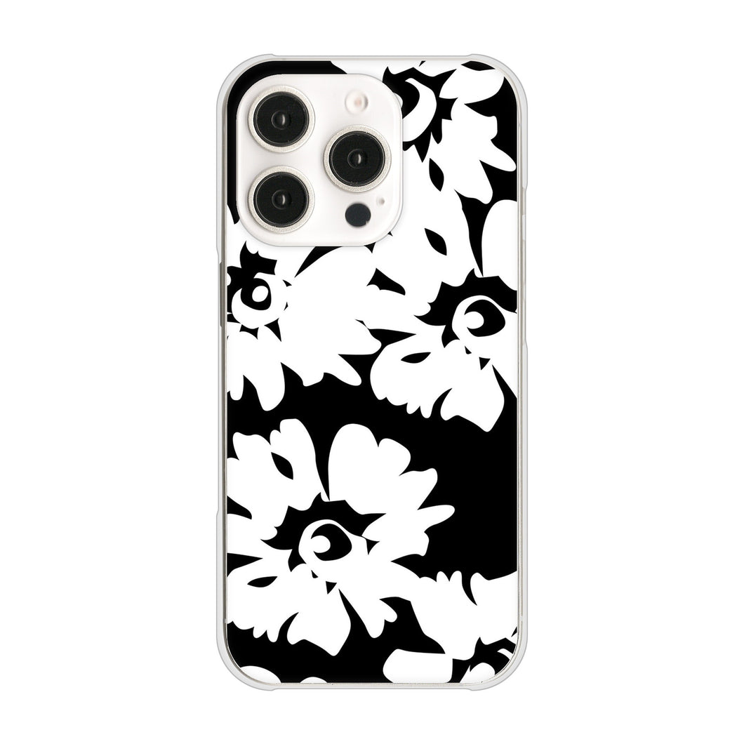 iPhone16 Pro 高画質仕上げ 背面印刷 ハードケース 【1215 モダンフラワー】