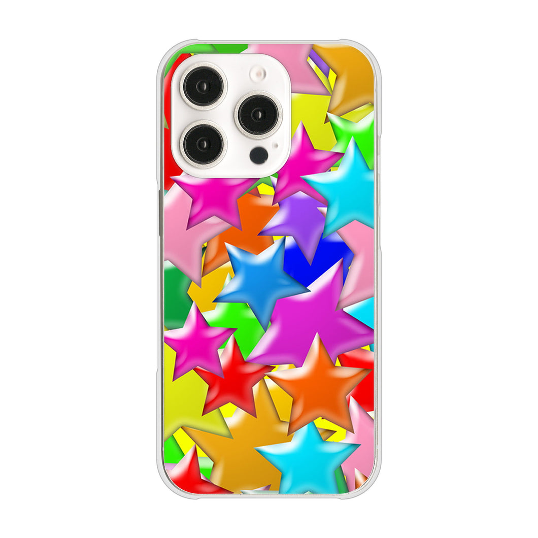 iPhone16 Pro 高画質仕上げ 背面印刷 ハードケース 【1293 ランダムスター】