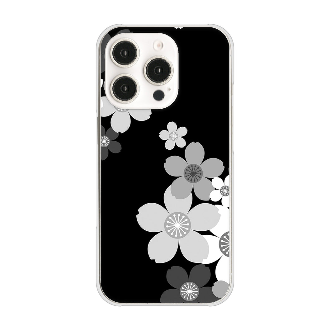 iPhone16 Pro 高画質仕上げ 背面印刷 ハードケース 【1334 桜のフレーム】