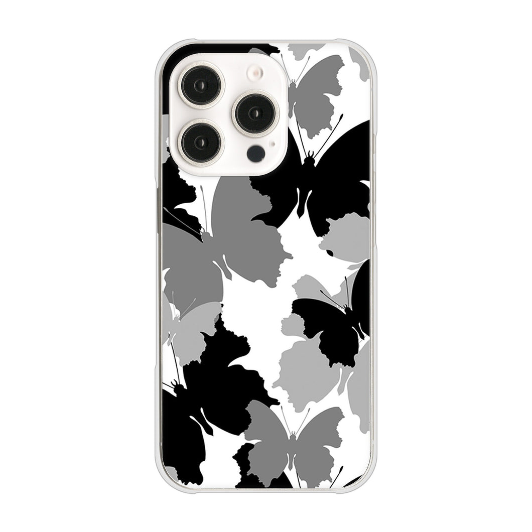 iPhone16 Pro 高画質仕上げ 背面印刷 ハードケース 【1336 夜の蝶】