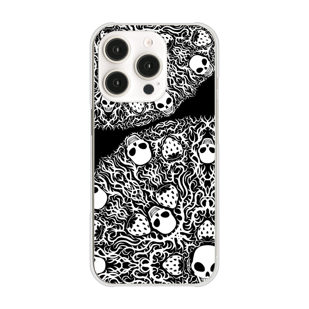 iPhone16 Pro 高画質仕上げ 背面印刷 ハードケースむかいあぐる 苺骸骨曼荼羅
