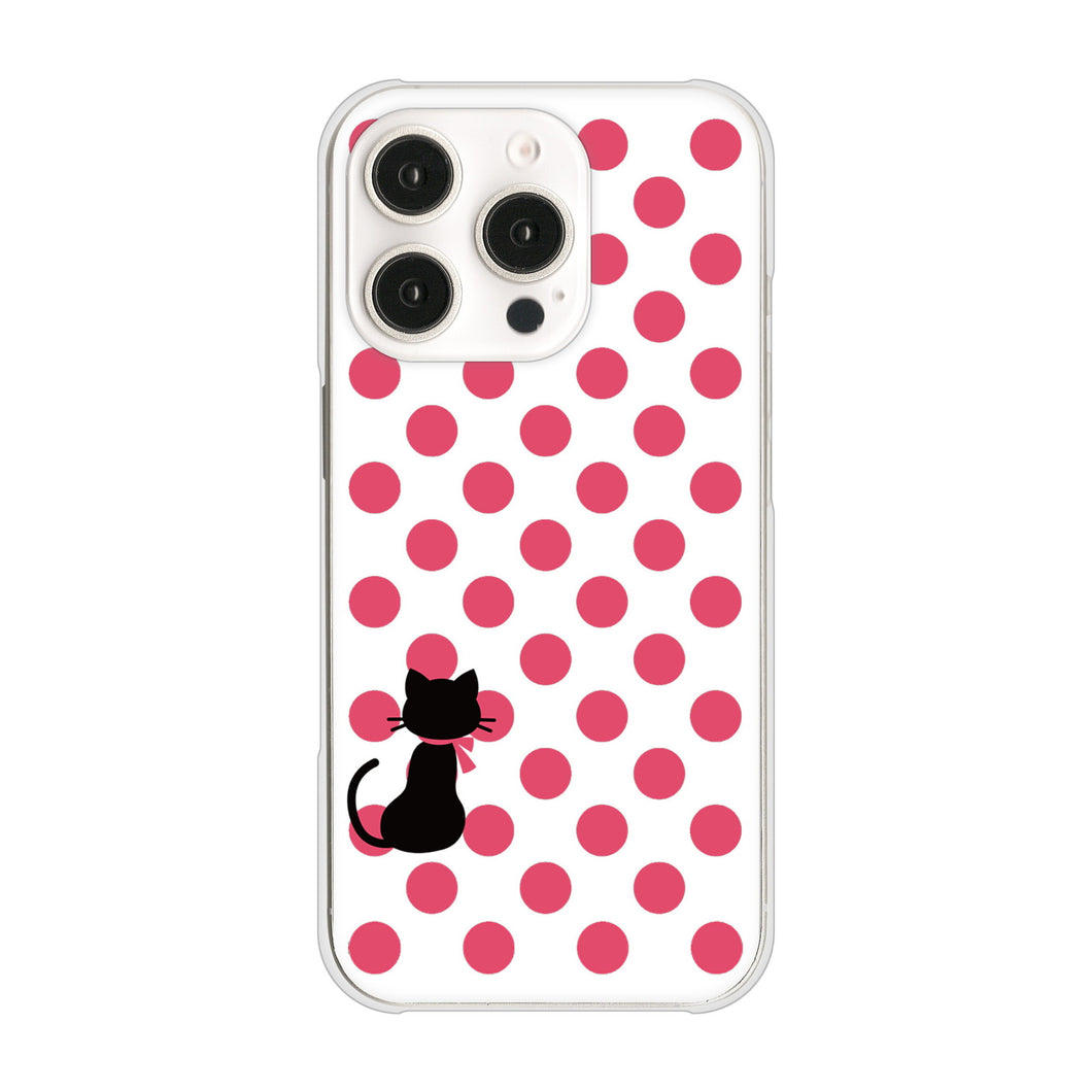 iPhone16 Pro 高画質仕上げ 背面印刷 ハードケースネコとシンプルミルキー