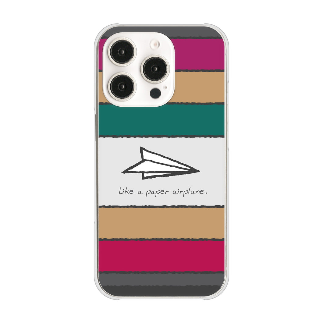 iPhone16 Pro 高画質仕上げ 背面印刷 ハードケース 【IA809 かみひこうき】