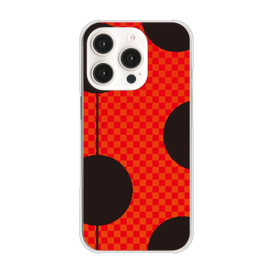 iPhone16 Pro 高画質仕上げ 背面印刷 ハードケース 【IB906 てんとうむしのシンプル】