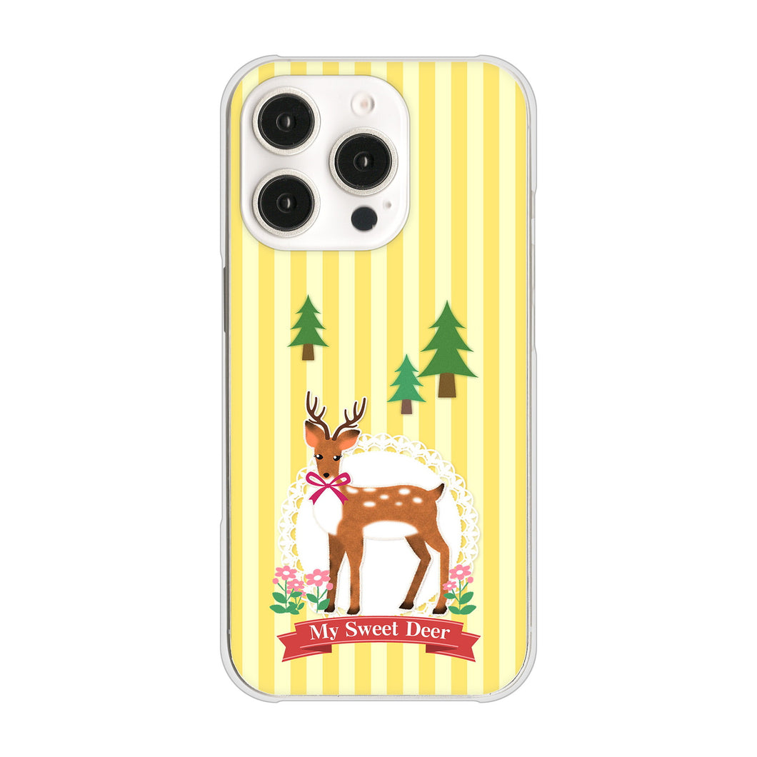 iPhone16 Pro 高画質仕上げ 背面印刷 ハードケース 【SC826 森の鹿】