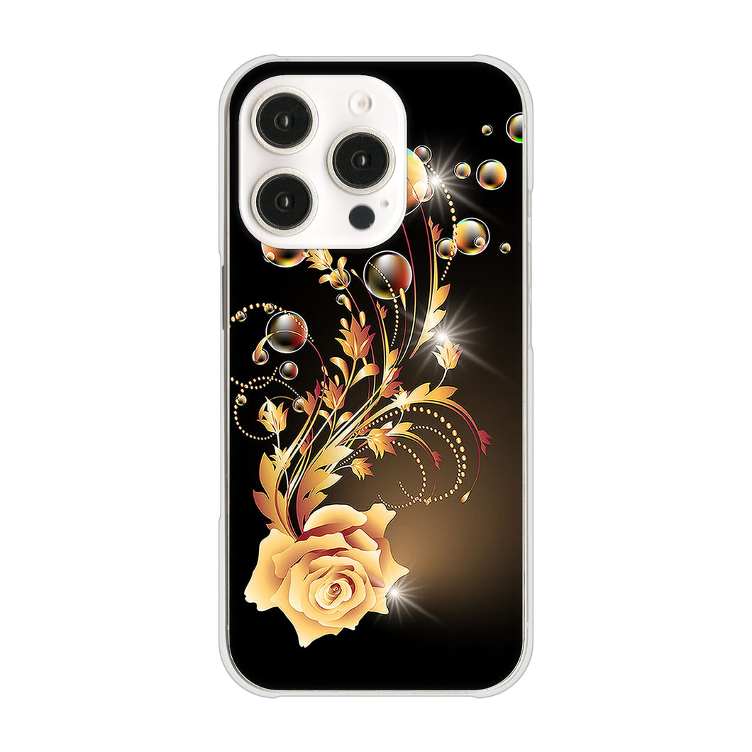 iPhone16 Pro 高画質仕上げ 背面印刷 ハードケースロマンチックなバラ