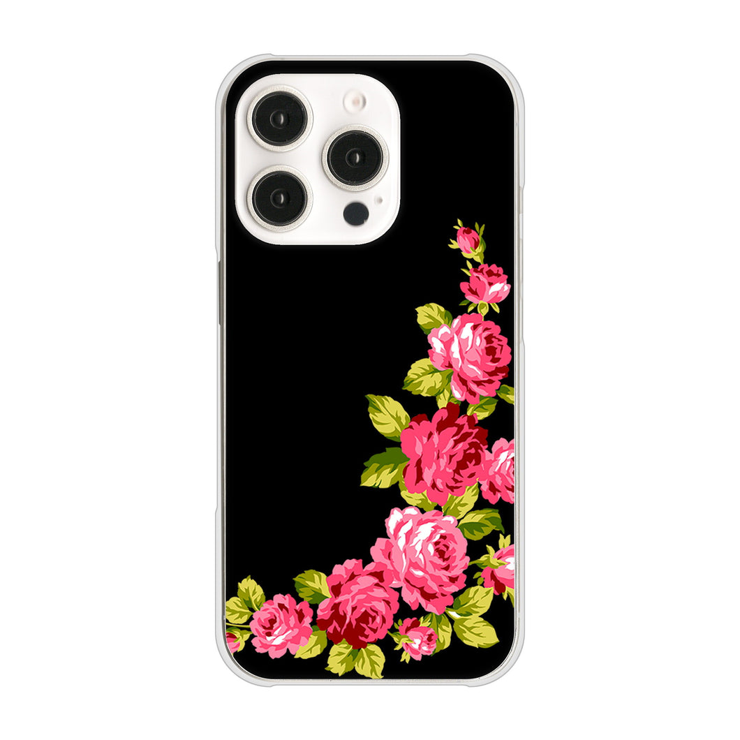 iPhone16 Pro 高画質仕上げ 背面印刷 ハードケースロマンチックなバラ