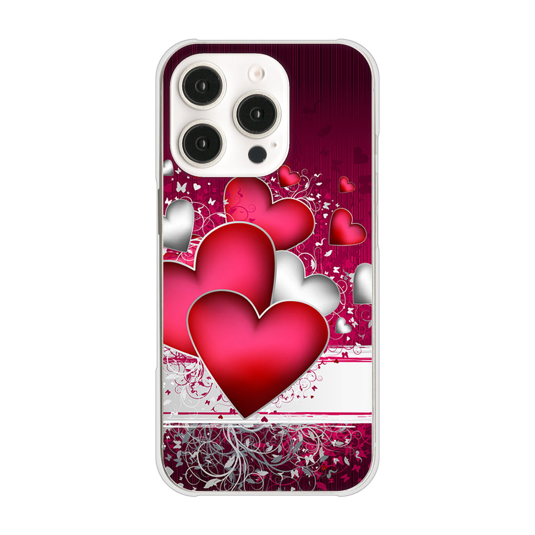 iPhone16 Pro 高画質仕上げ 背面印刷 ハードケース 【VA835 ハートの息吹】