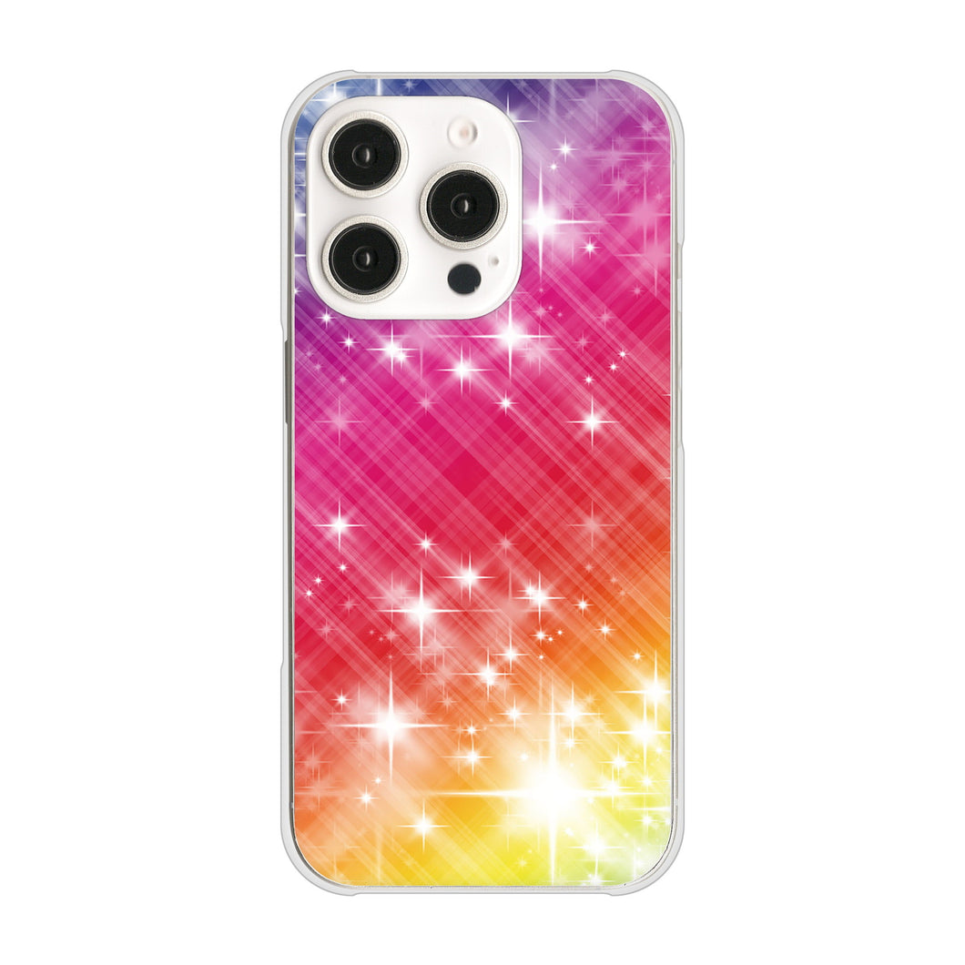 iPhone16 Pro 高画質仕上げ 背面印刷 ハードケース 【VA872 レインボーフレーム】