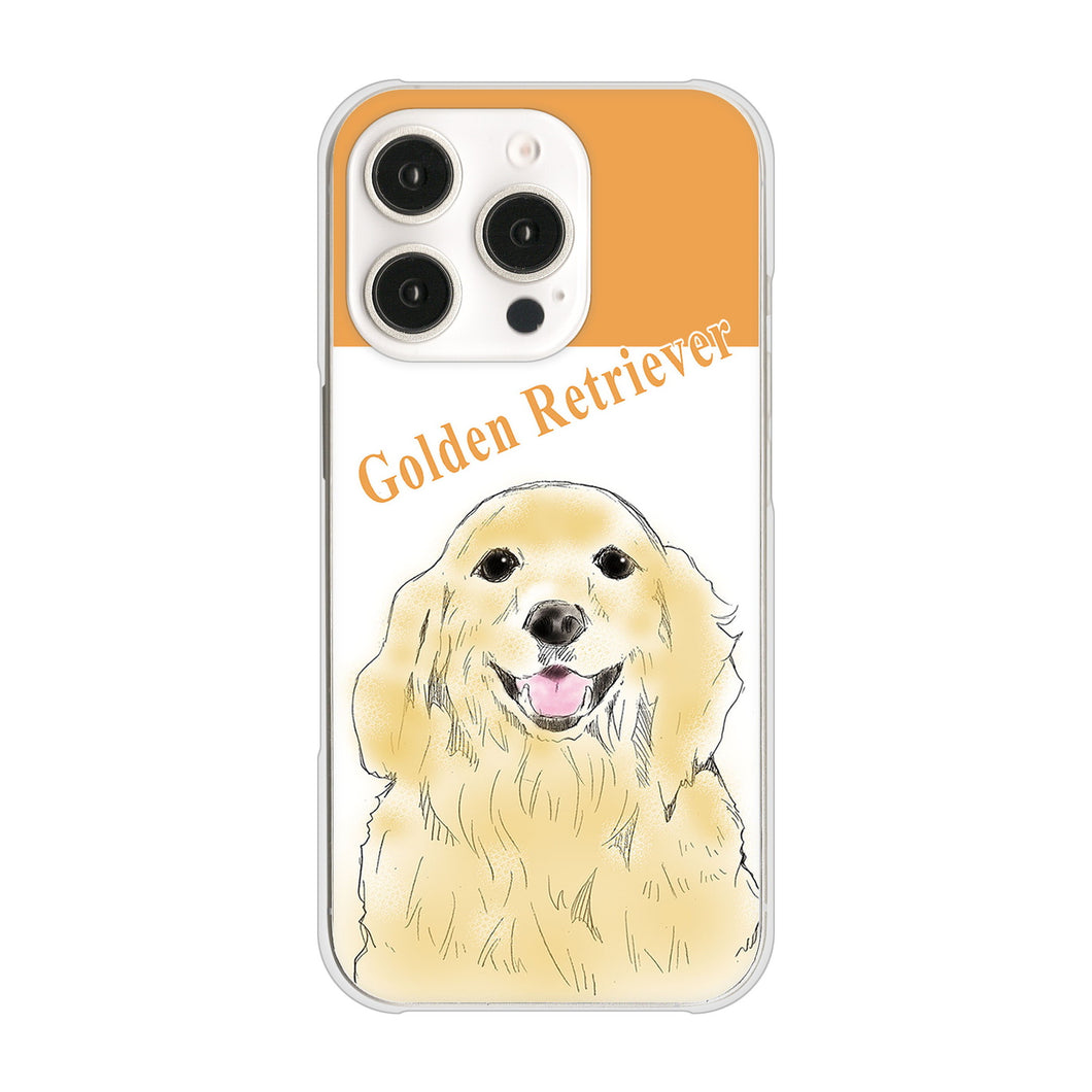 iPhone16 Pro 高画質仕上げ 背面印刷 ハードケースゴールデンレトリバー